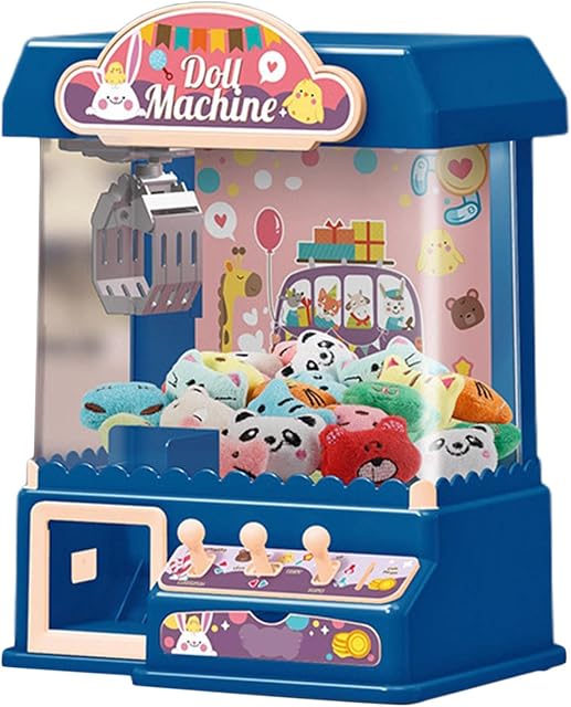 LOVIVER Candy Grabber Vending Machine Toy, Manual Prize Dispenser ,Claw Catch Toy, Practical Claw Machine, for Game, Birthday, Indoor Party Outdoor , Blue