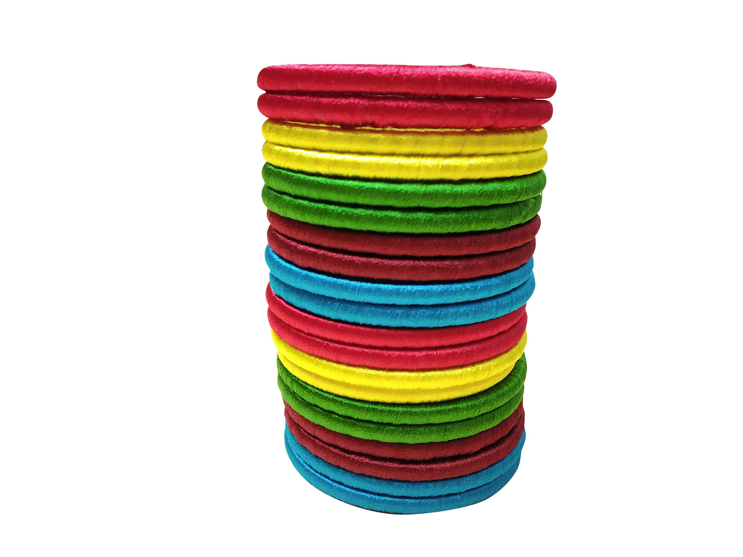 GOELX Silk Thread Handmade Wrapped Plain Bangles - Set of 20-2.4 (B07JXYR3Z5) Amazon Price History, Amazon Price Tracker