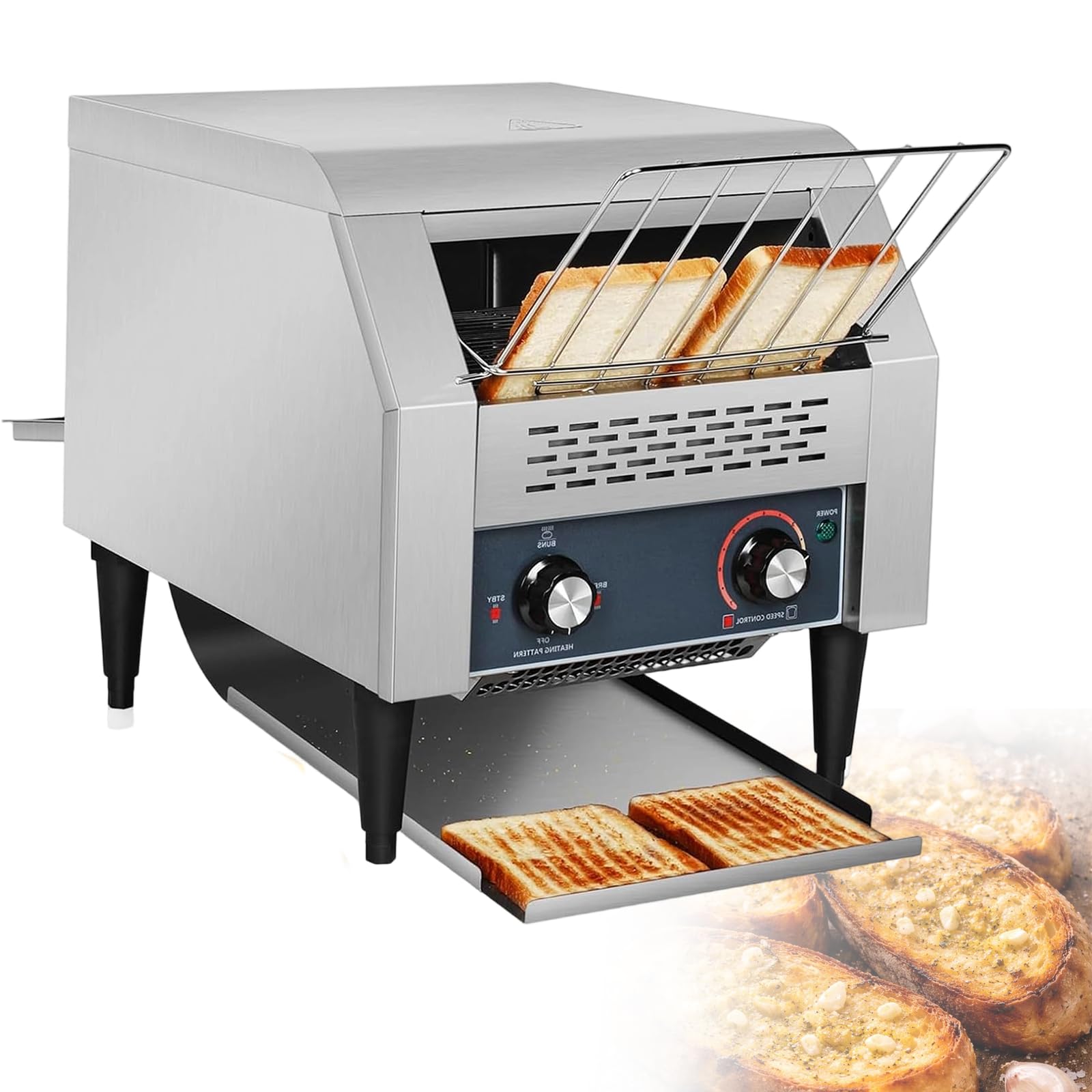 Tostapane Professionale A Nastro, 150/300/450 Fette/H, Macchina per Il Pane in Acciaio Inox, per Casa, Ristoranti E Panifici, Bar, Hotel, E Colazione TT-300-220v