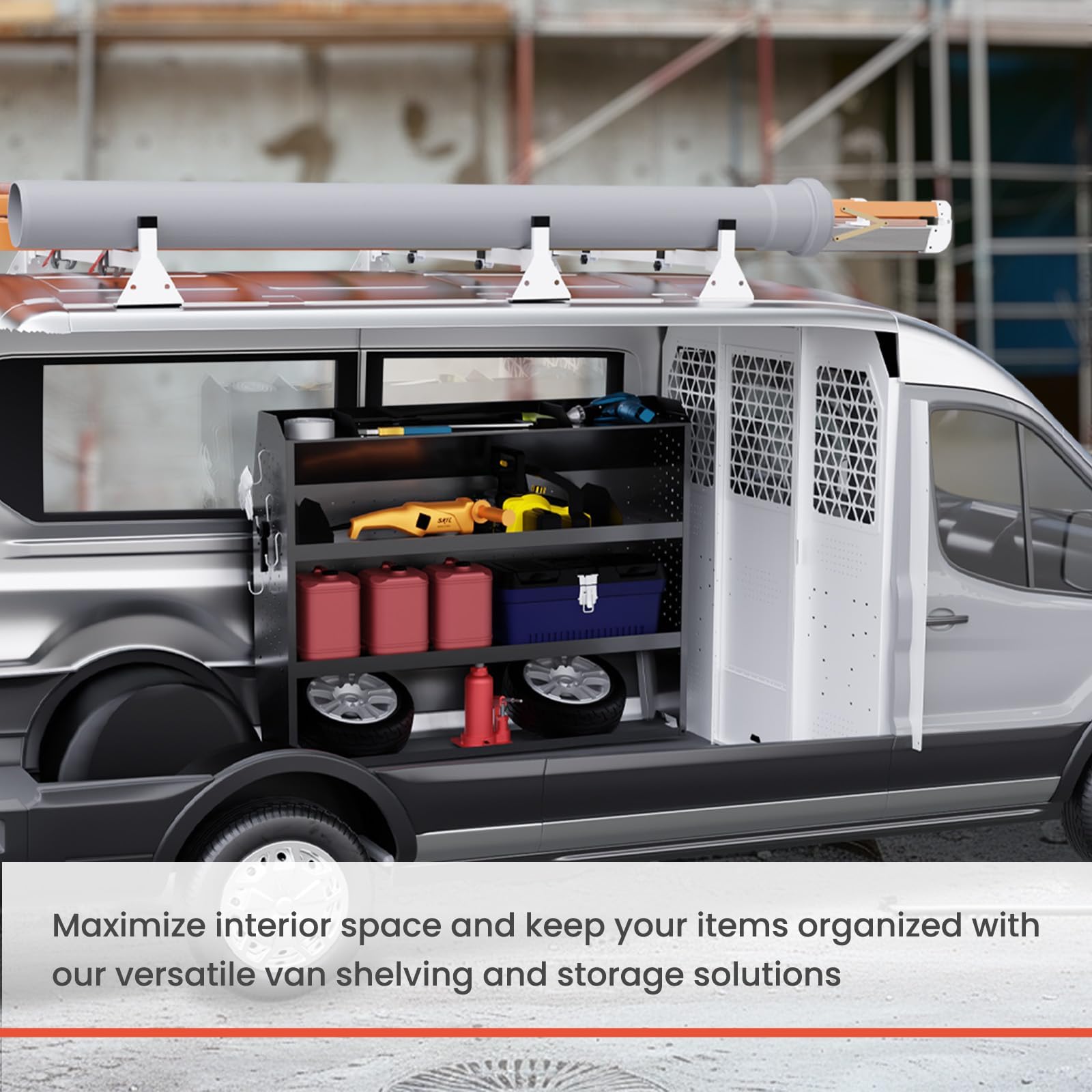 Vanhoxcci Cargo Van Shelving Storage System Fit for Ford Transit 2015-2024  Low Medium High Roof 32" W x 46" H x 13" D Steel, Cargo Racks - Amazon  Canada