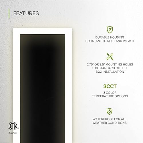 Miniatura 2 de ASD Lámpara de pared LED de 36 pulgadas de largo, interruptor de 30 W, 100-277 V, 2500 lúmenes, 3000 K4000 K5000 K, regulable, impermeable, base de