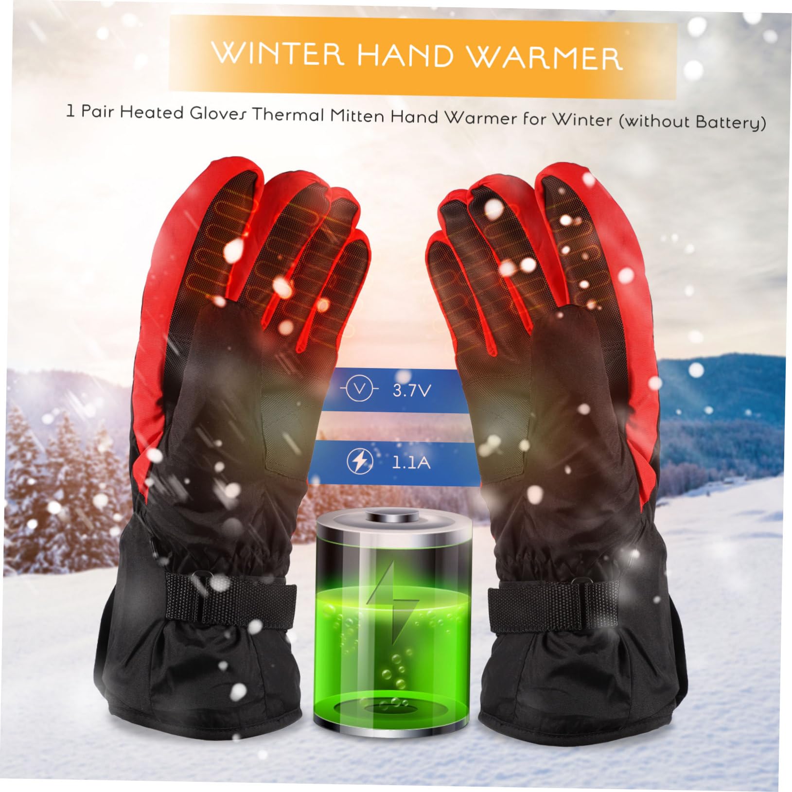 1paio Guanti Riscaldati Impermeabili Per Inverno Guanti Termici Per Ciclismo e Attività Outdoor Senza Batteria