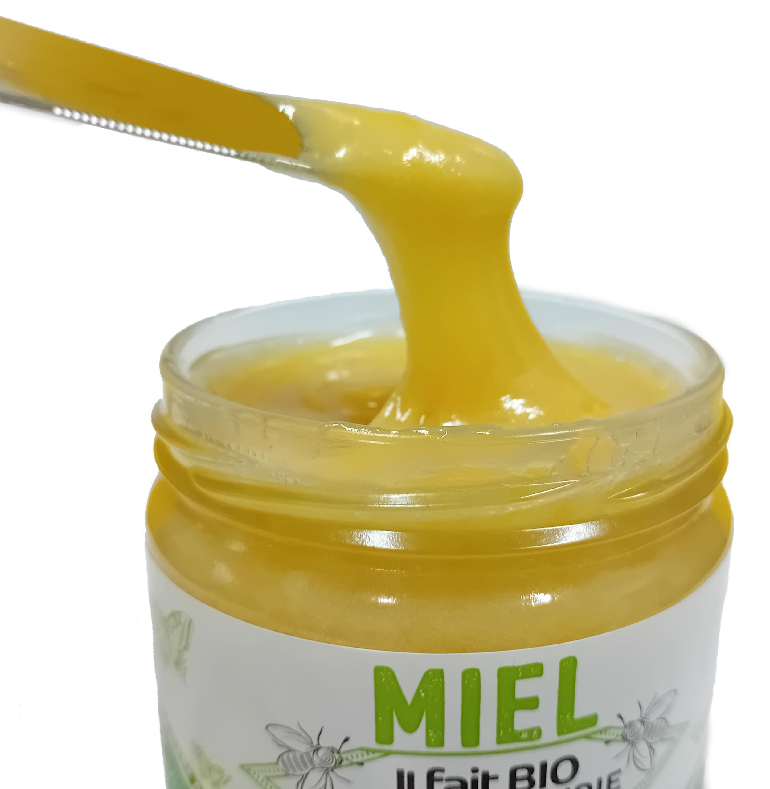 Miele biologico della Normandia (1 kg), deliziosamente cremoso e raccolto a freddo | origine Francia | certificato BIOLOGICO | Naturale | Non riscaldato | Non pastorizzato | La Mare aux Abeilles.