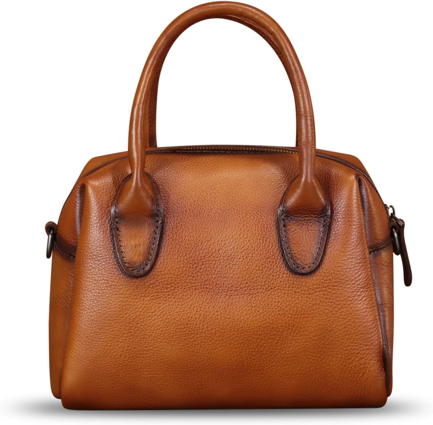 Genuine Leather Handbag for Women Leather Top Handle Purse Retro Handmade Satchel Vintage Crossbody Hobo Bag - Image 7