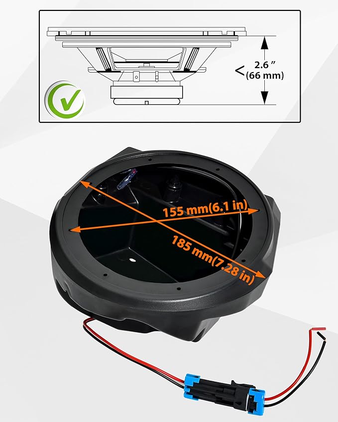 SAUTVS Juego de Parlantes Traseros 6.5" para Can-Am Maverick X3 2017-2026 miniatura 8