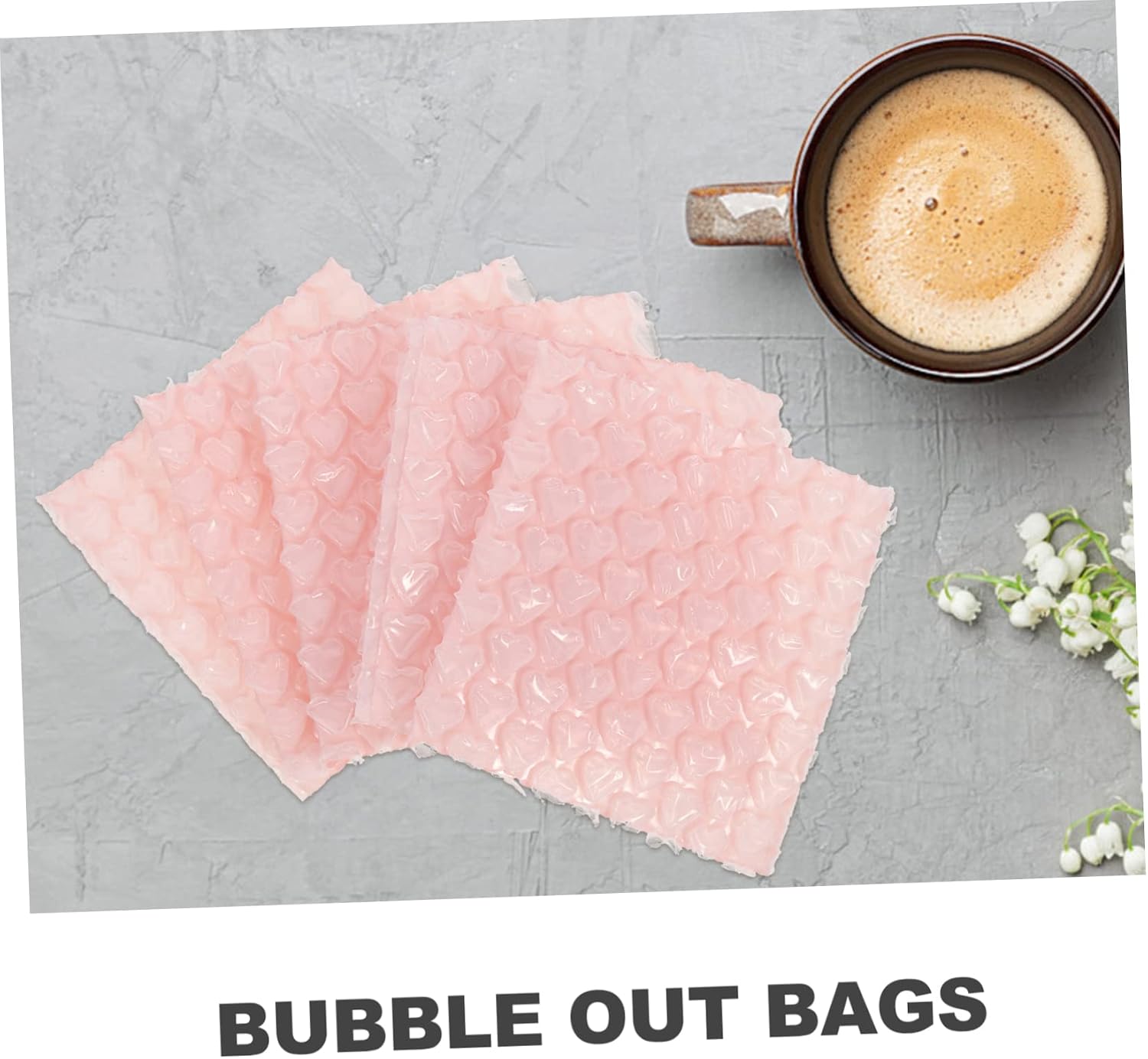Healifty 60pcs Heart Shaped Bubble Cushioning Bags Thickened Shock Pouches for Shipping Packaging Moving Protective Bubble Pouches for Transporting Ornaments and Collectibles