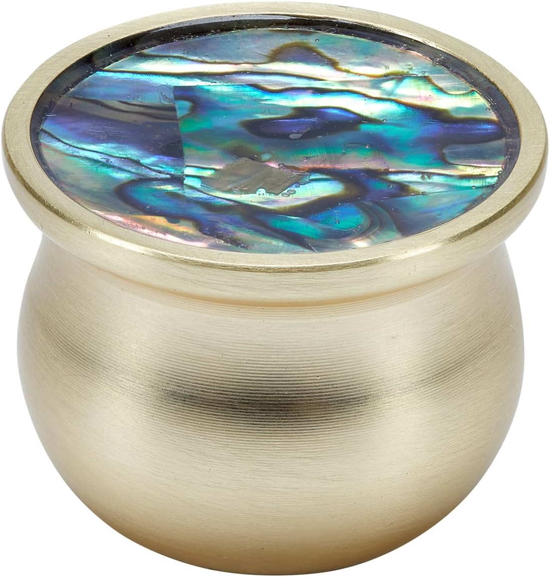 Pearl Shell Cabinet Knobs, Abalone Shell Decorative Drawer Pulls, Brushed Gold Zinc Alloy Furniture Hardware Handles with Screws for Kitchen Wardrobe Dresser Vanity (Style 3, 3)