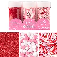 Vista 15 de Sweets Indeed Mezcla de chispas navideñas – Mezcla navideña de 10.90 onzas Jimmies comestibles, Nonpareils y perlas de azúcar para decorar Navidad