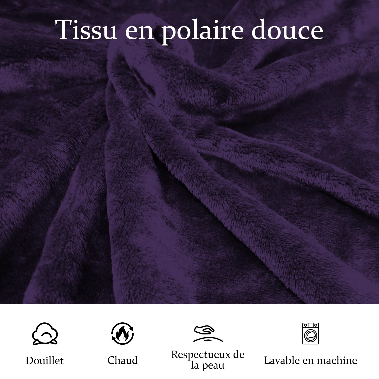 PUTUO Robe de Chambre Femme Polaire: Peignoir de Bain Femme Longue Hiver Chaud Peignoir avec Capuche