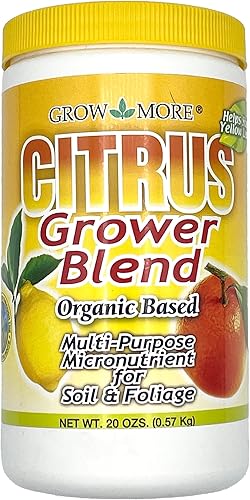 Grow More Mezcla de cultivo de cítricos (20 onzas) Fertilizante de frutas y cítricos, fertilizante multiusos de micronutrientes de limón y cítricos