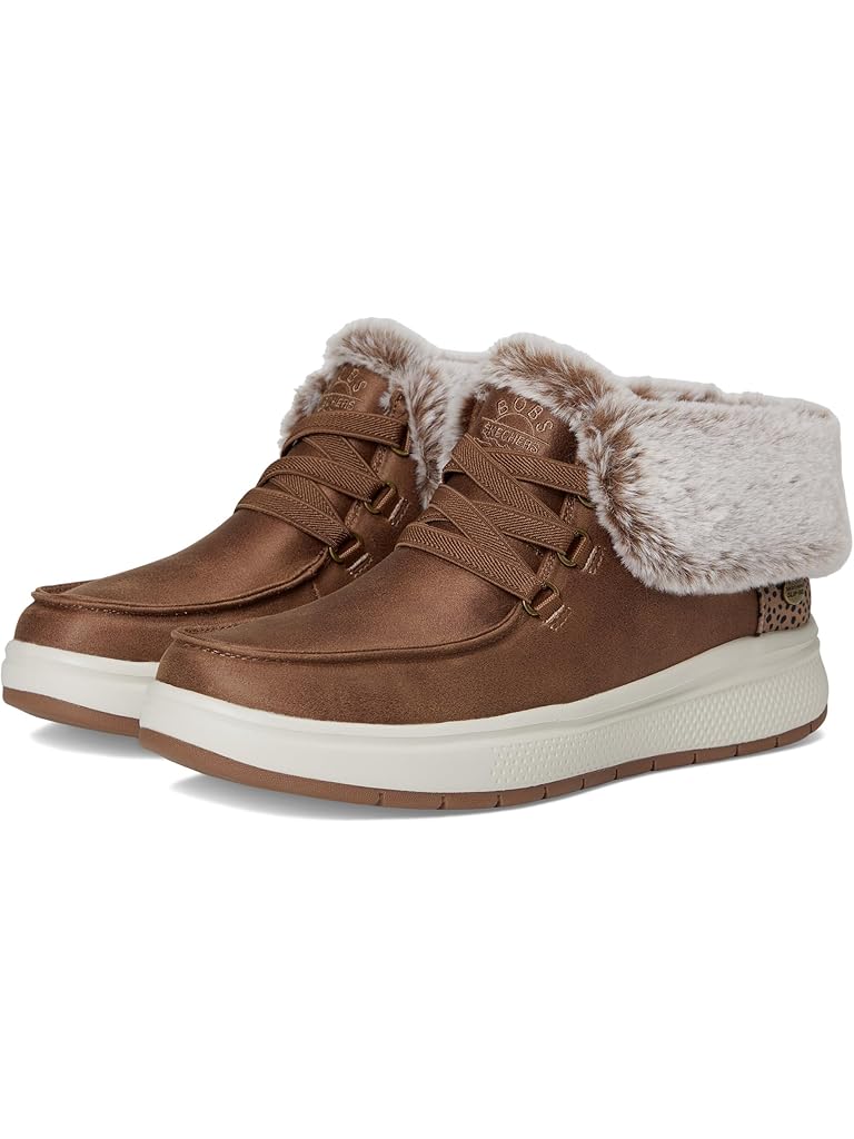 Brown SKECHERS Hands Free Slip-ins Skip Cute Wave - Fur Fancies