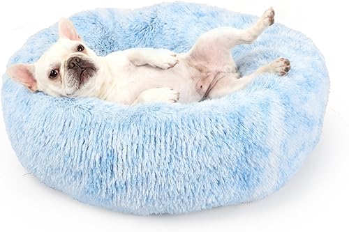 Miniatura 9 de Cama relajante de 30 pulgadas para perros medianos, color gris oscuro, cama lavable y antiansiedad Verde militar,Beige,Negro -,Marrón,Dary café,Gris