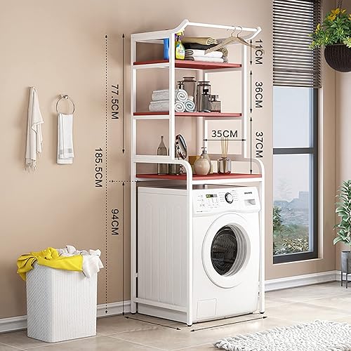AUNEVN Marcos de almacenamiento para lavadora de pie para sobre el inodoro tipo tambor de balcón estante superior universal de lavado estante