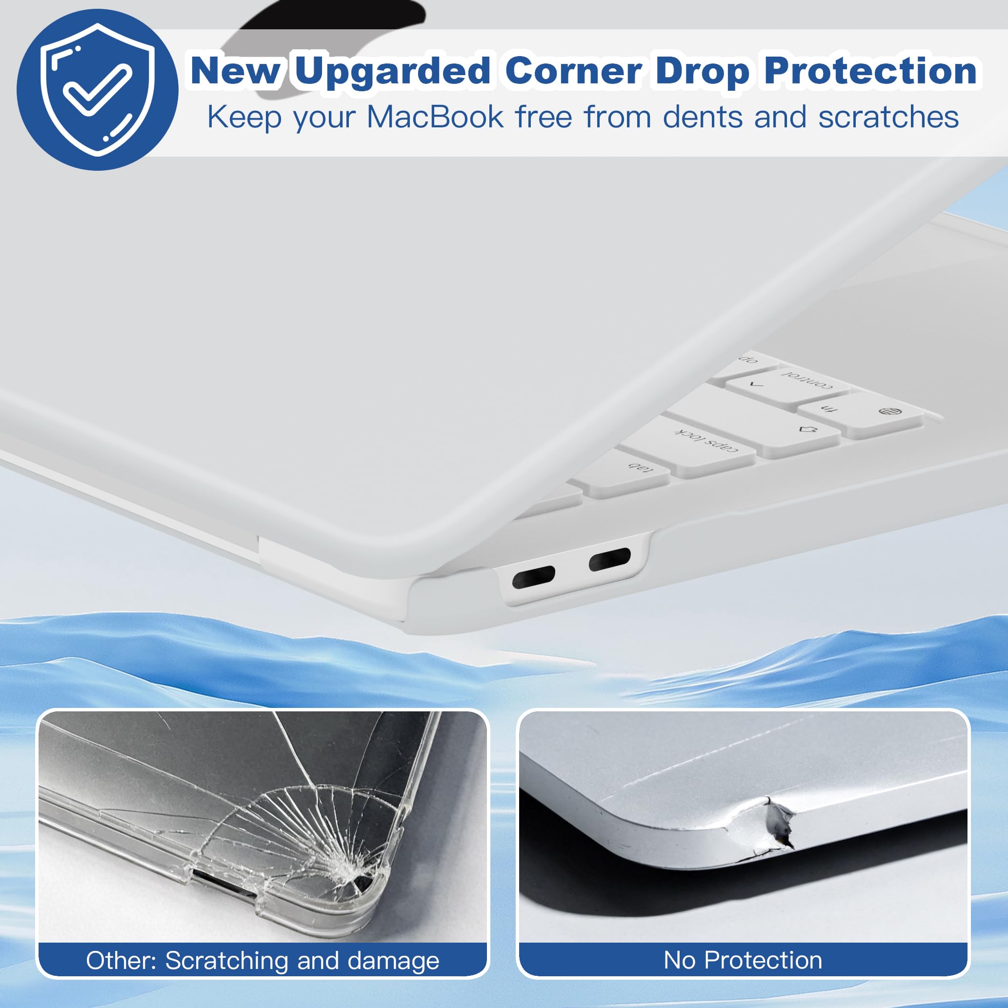 Custodia per MacBook Neo 13 pollici 2026, cover rigida antiurto ultra sottile con copertura per tastiera e pellicola protettiva per MacBook Neo 13" A3404, trasparente opaco