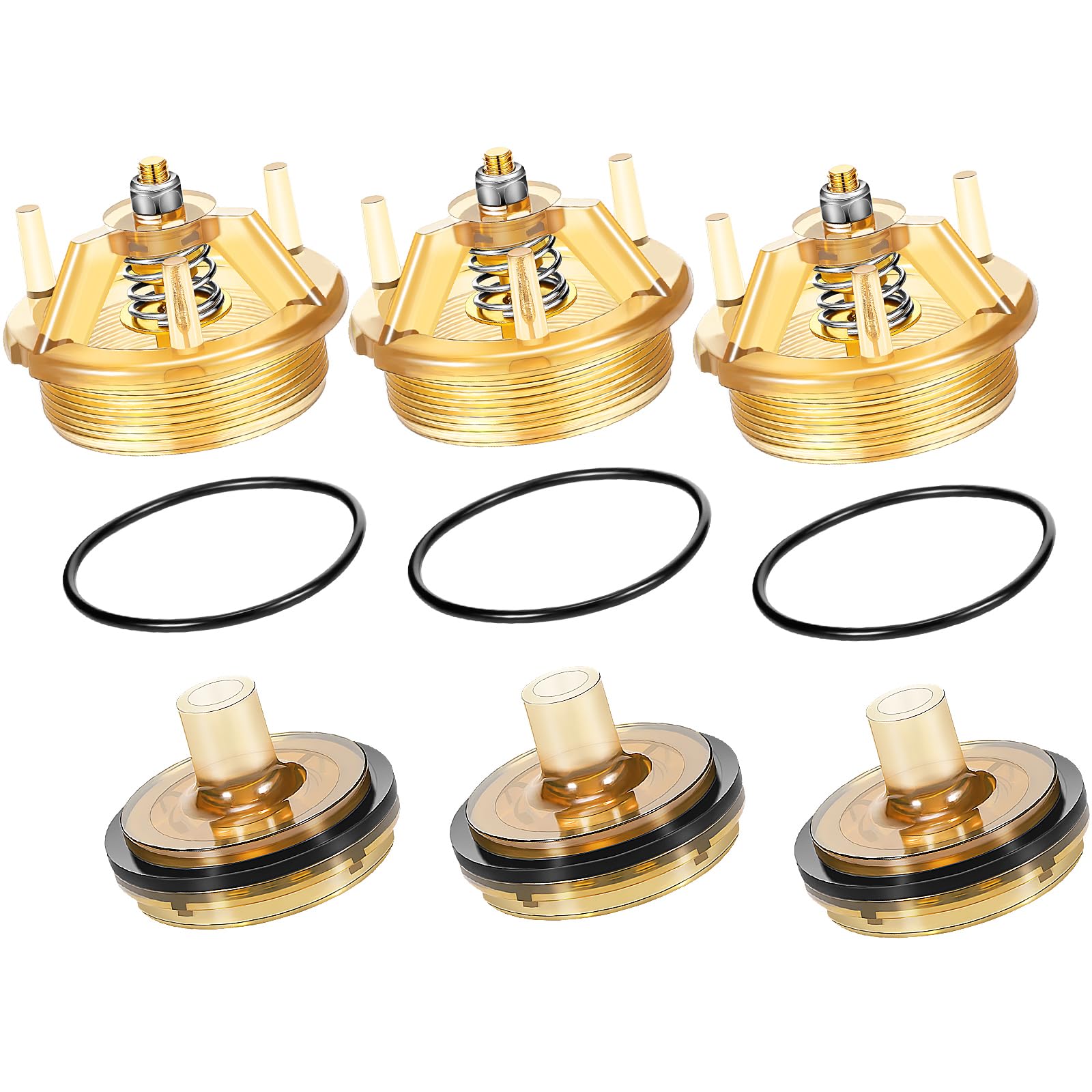 Nuogo 3 Packs Bonnet and Poppet Repair Kit Compatible with 765-1 Inch & 1-1/4 Inch Backflow Preventer and Vacuum Breaker 765-1 Replacement Part# 905-212
