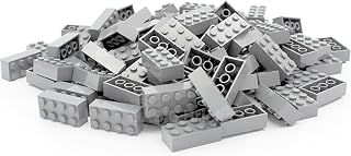 Lego 3001 Piedras clásicas, color amarillo claro, 2 x 4 bloques de construcción, 100 piezas, juego de iniciación, accesorios Lego y ampliación para caja de ladrillos Lego y placa
