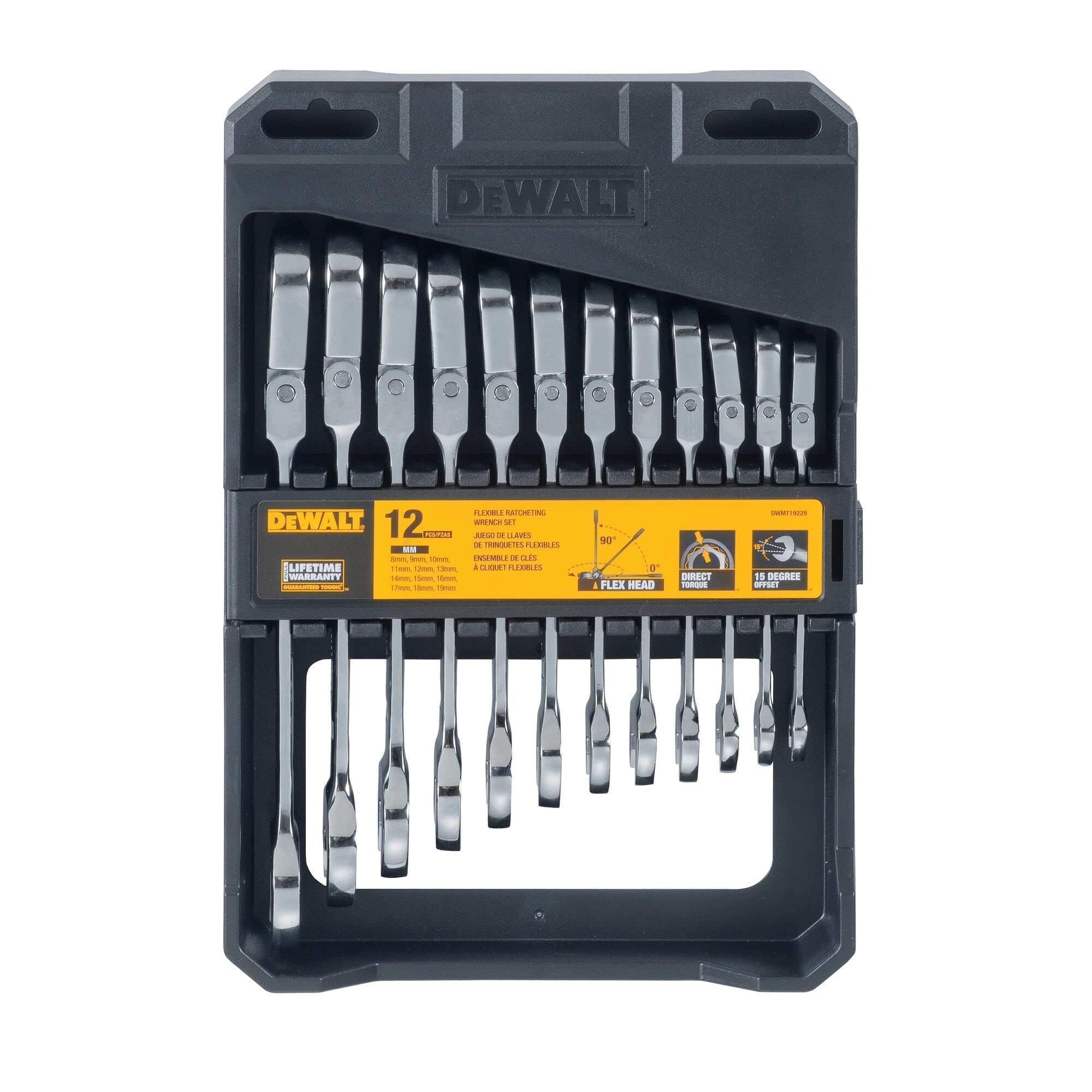 DEWALT Set di chiavi a cricchetto, MM, flessibili, 12 pezzi (12 pezzi)