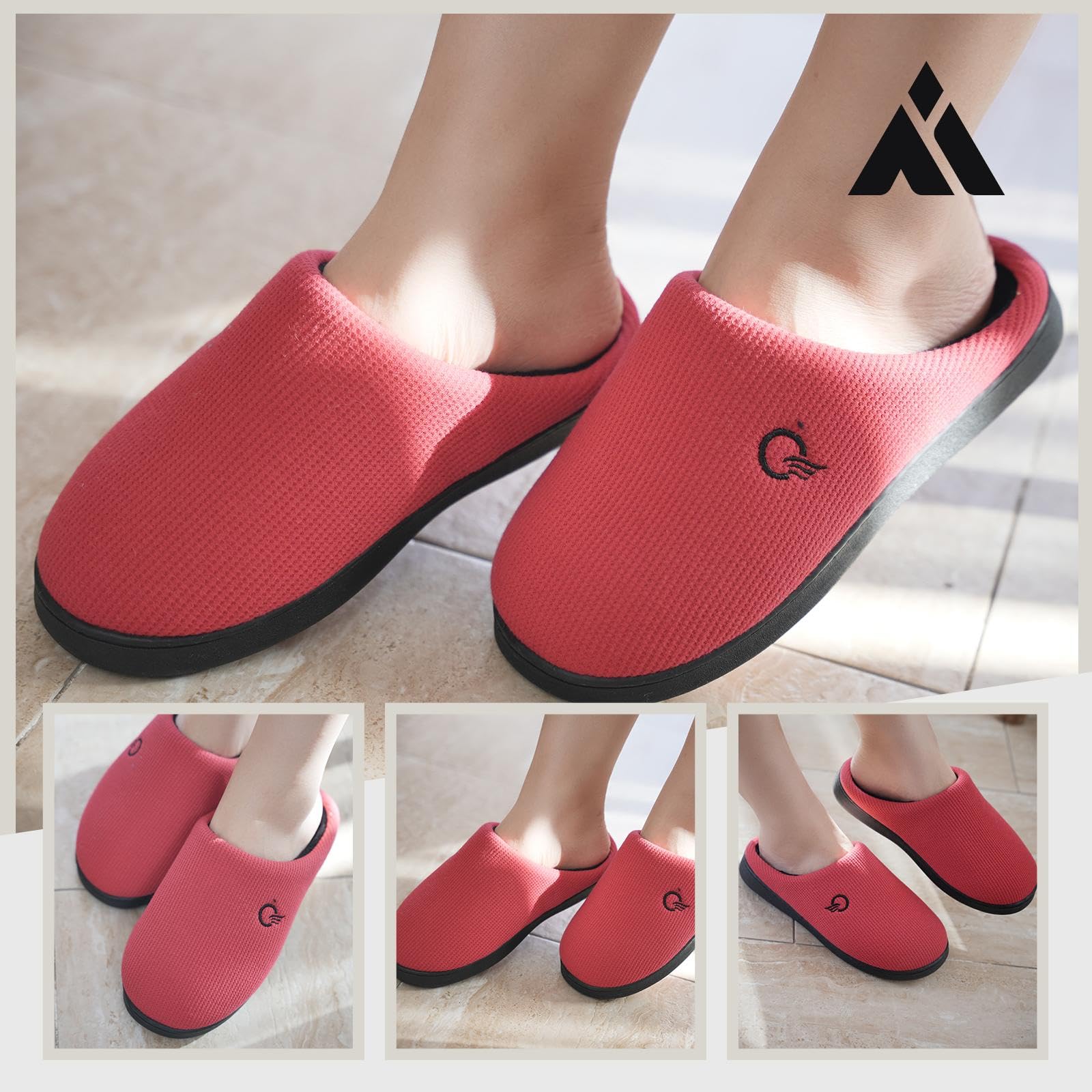 Mishansha Unisex Pantofole Donna Uomo Memory Foam Caldo Comode Antiscivolo Inverno Home Scarpe,36-47