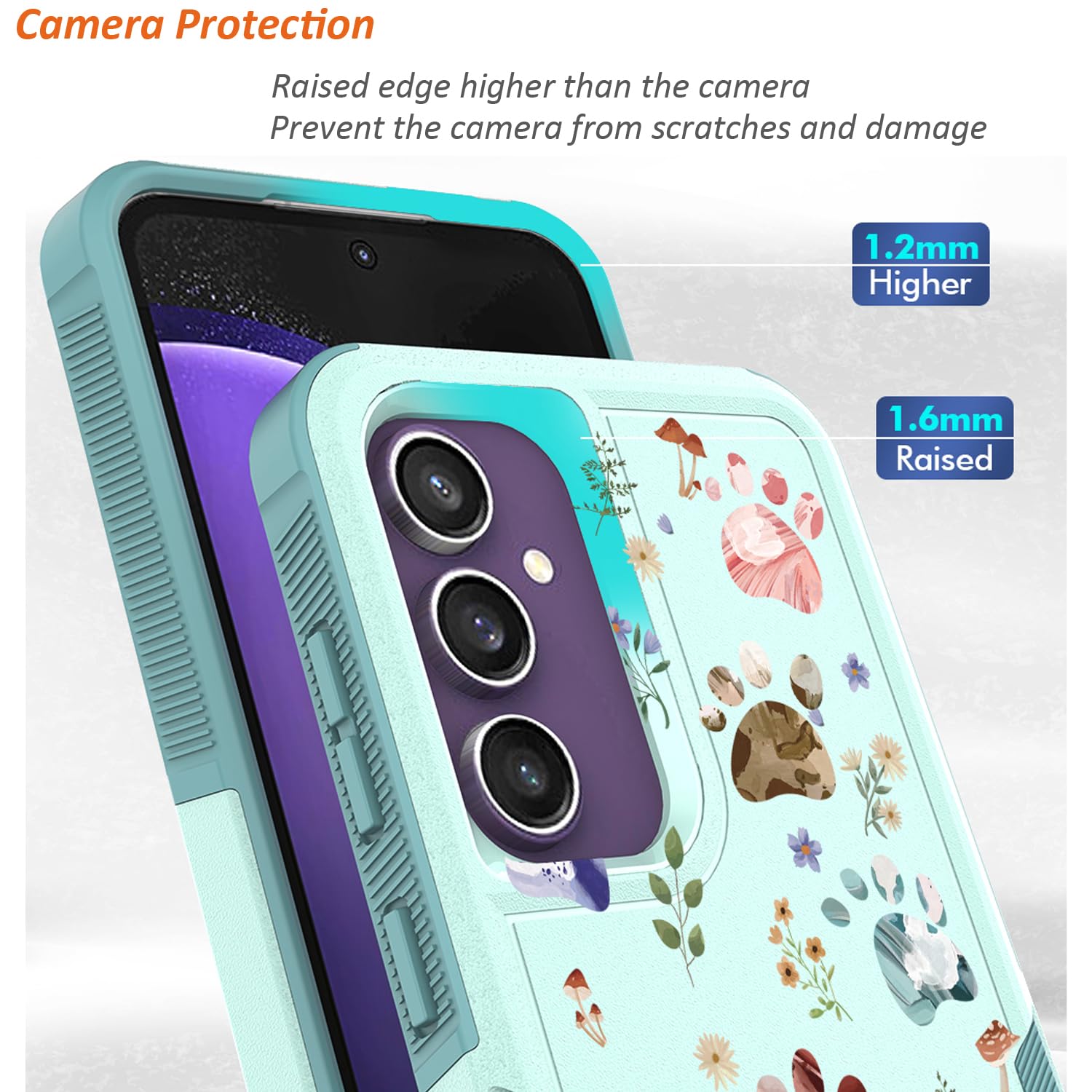 Funda para Samsung Galaxy S24 FE 5G con protector de pantalla + protector de lente de cámara: bonito diseño floral de flores para niñas y mujeres, funda delgada de silicona TPU para teléfono