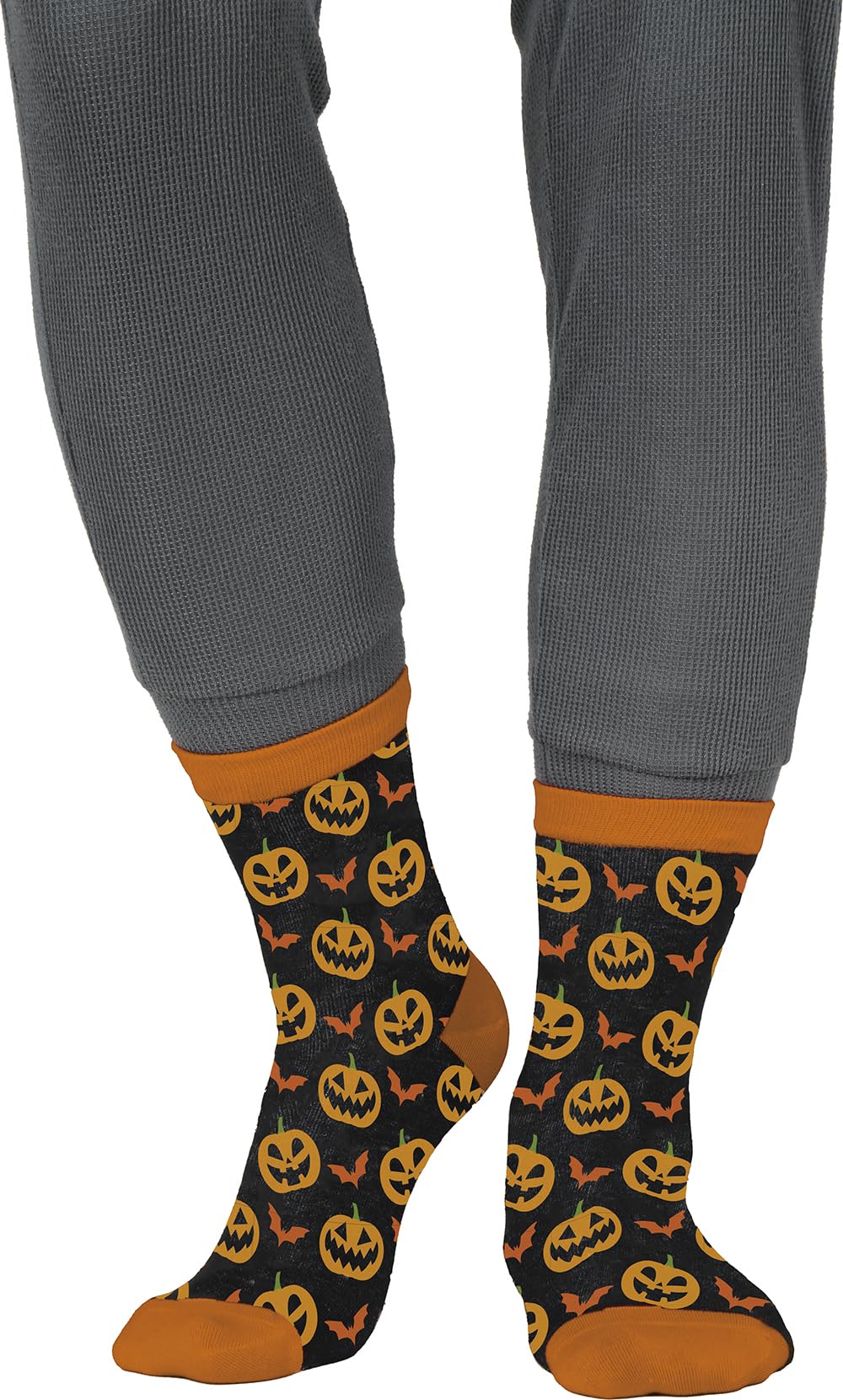 FIESTAS GUIRCA | Halloween Pumpkin Socks (42-48) - Textile Accessory for Fancy Dress Parties and Celebrations - Ideal for Halloween and Other Parties - For All Users - Multicoloured