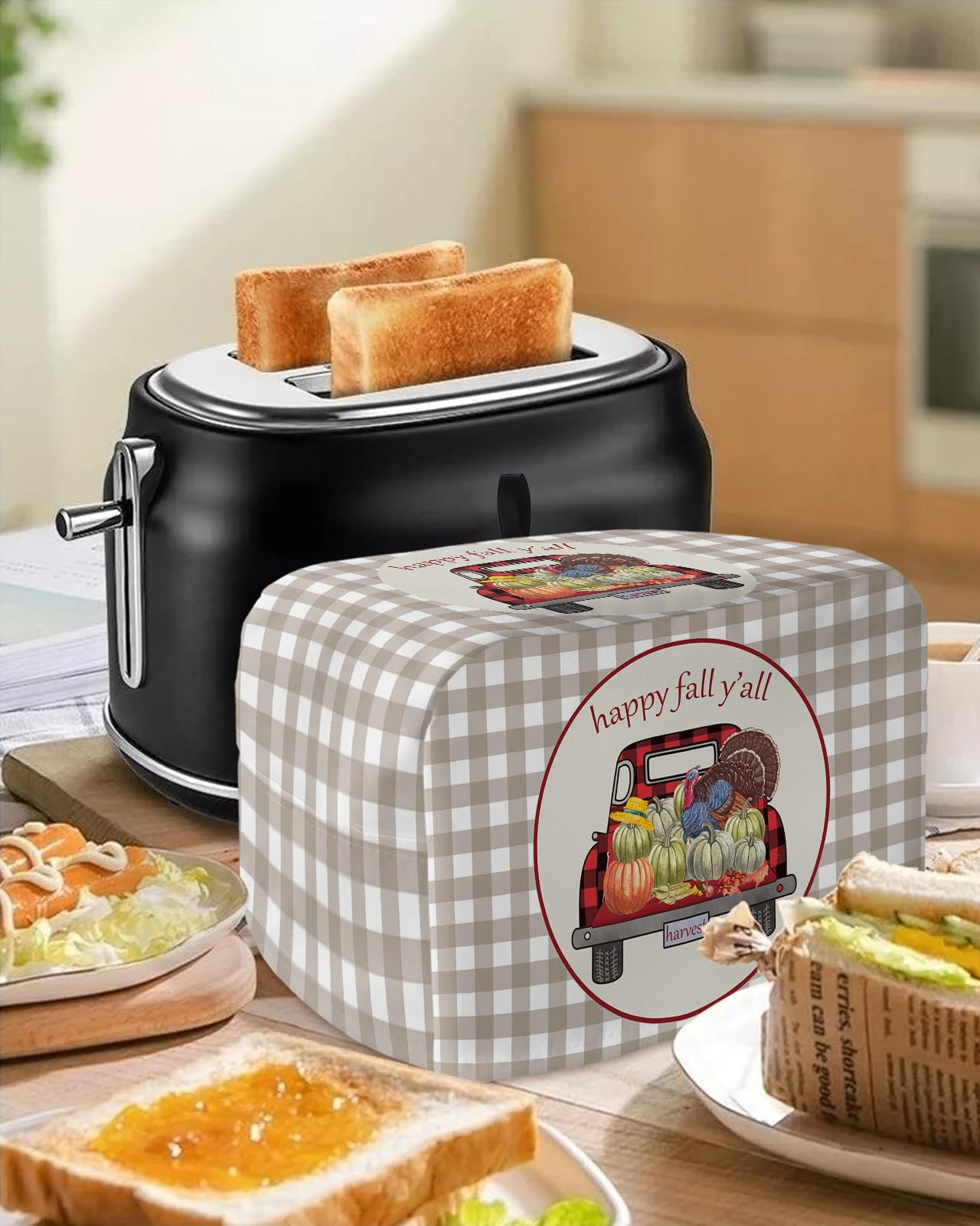 Yellow Toaster Covers Hello Fall Toaster Cover Slice, Kitchen