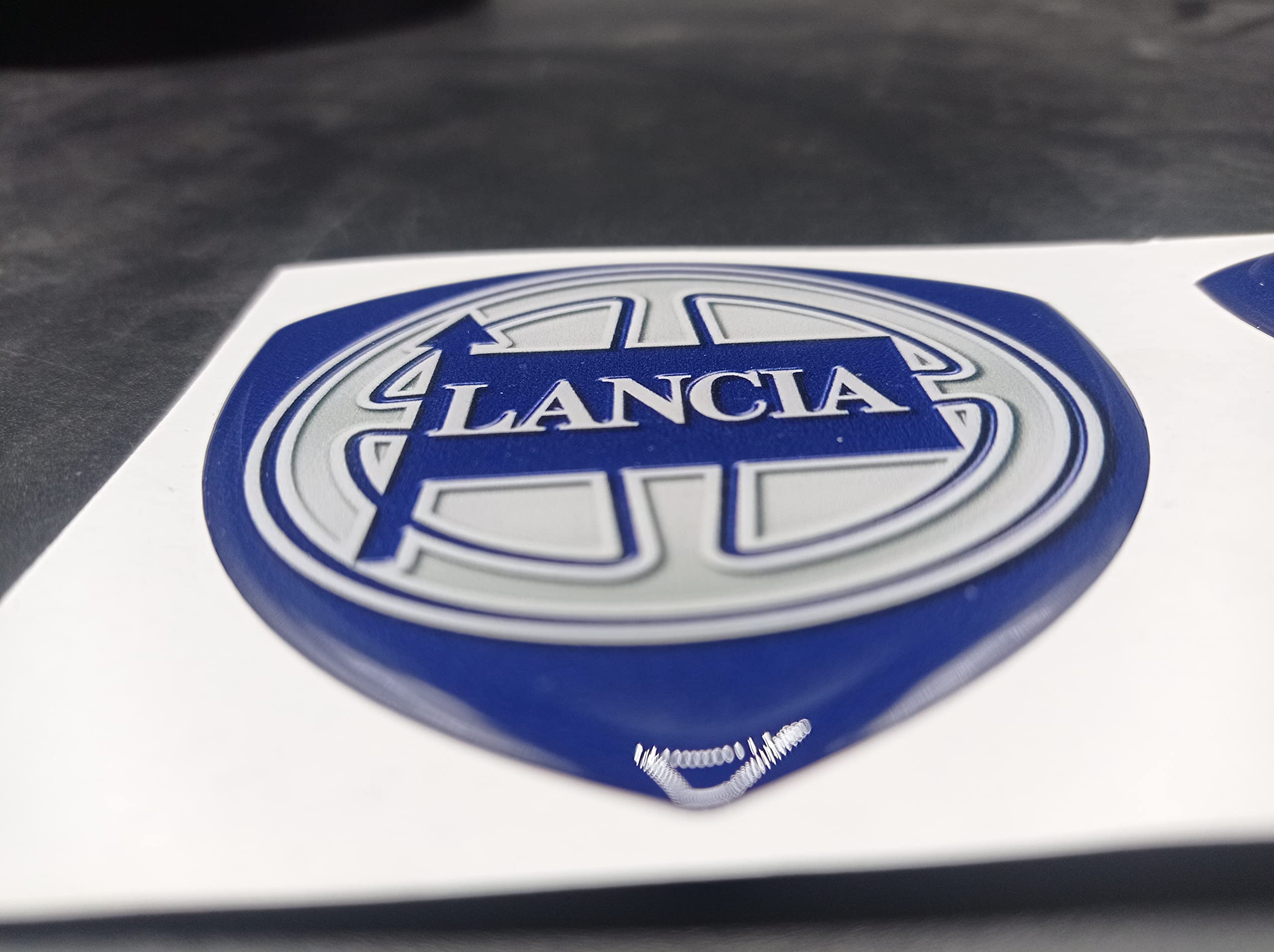 Adesivo 3D Logo Lancia Ypsilon - Ufficiale, Blu, 71x73mm - Foto 9