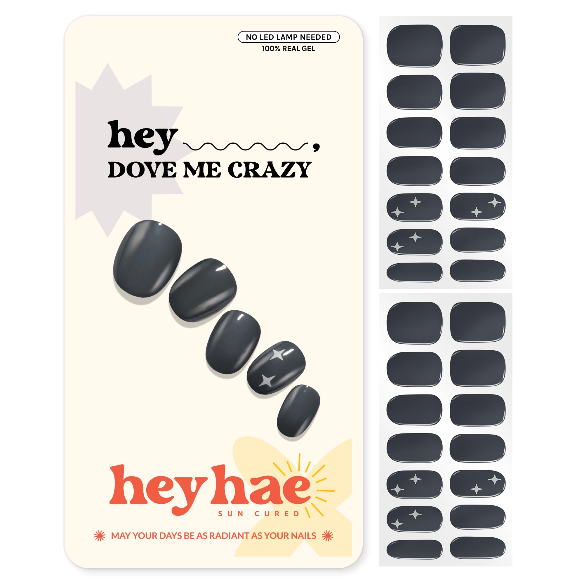 Heyhae Midnight Rouge Gel Nail Strips - Bold Red Nails -18