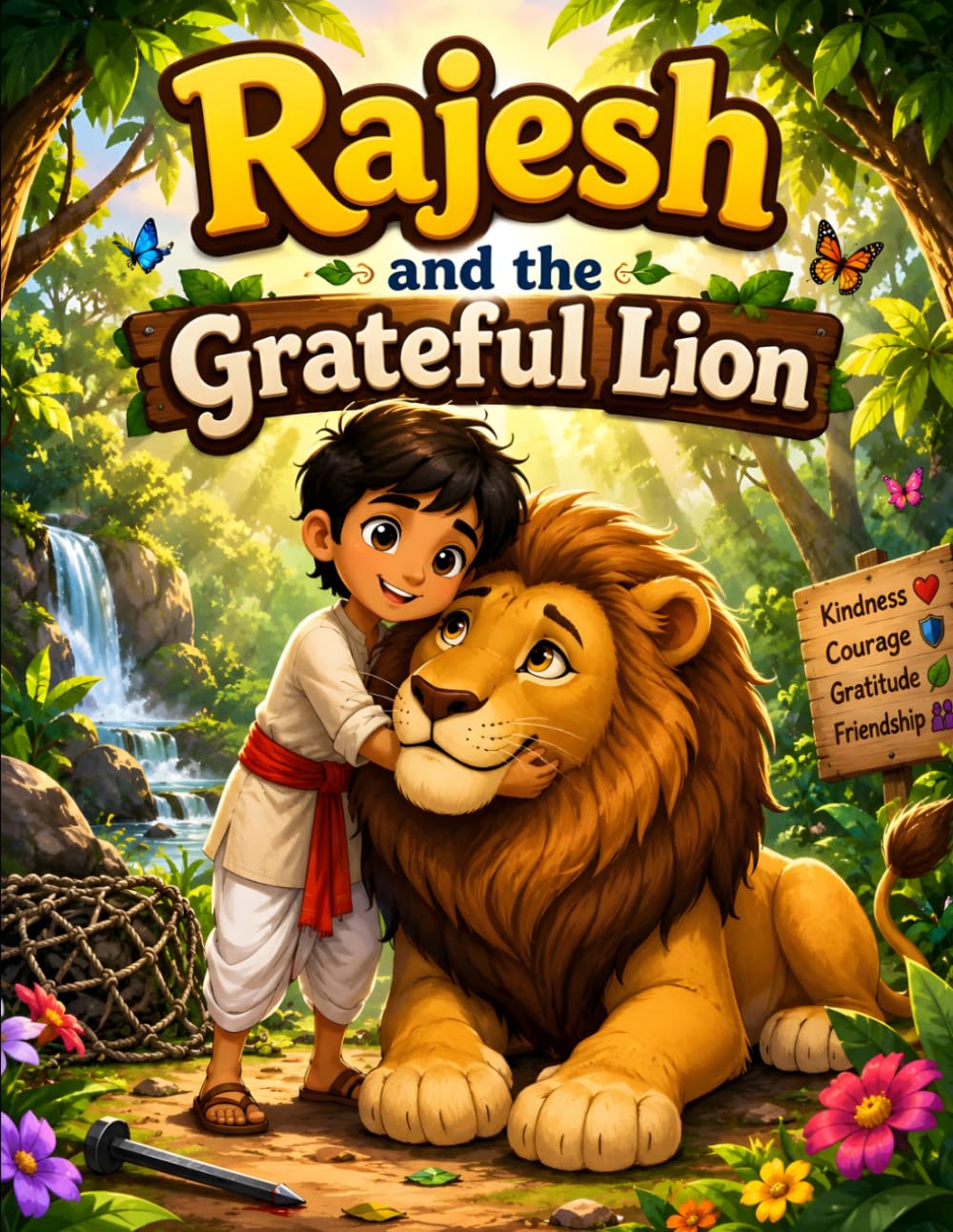 Rajesh and the Grateful lion: story of kindness,courage and friendship