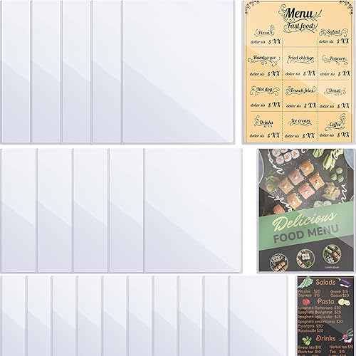 Henoyso 20 protectores rígidos de impresión, 3 tamaños, 5 x 7 pulgadas, 8.5 x 11 pulgadas, 11 x 17 pulgadas, fundas de papel transparentes para