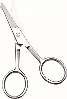 Marco Boni Tesoura Profissional Para Pelos De Bigode E Nariz Ponta Arredondada Aço Inox 1742B 1 Unidade