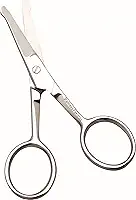 Marco Boni Tesoura Profissional Para Pelos De Bigode E Nariz Ponta Arredondada Aço Inox 1742B 1 Unidade