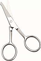 Marco Boni Tesoura Profissional Para Pelos De Bigode E Nariz Ponta Arredondada Aço Inox 1742B 1 Unidade