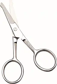 Marco Boni Tesoura Profissional Para Pelos De Bigode E Nariz Ponta Arredondada Aço Inox 1742B 1 Unidade