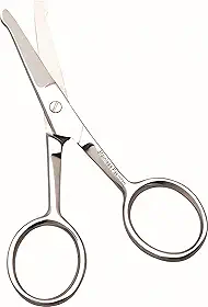 Marco Boni Tesoura Profissional Para Pelos De Bigode E Nariz Ponta Arredondada Aço Inox 1742B 1 Unidade