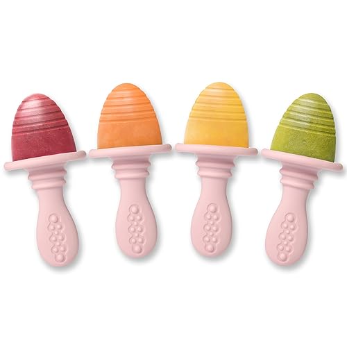 PrimaStella Silicone Petite Pops - Molde para paletas para bebé, sin BPA, apto para lavavajillas, para niños de más de 4 meses