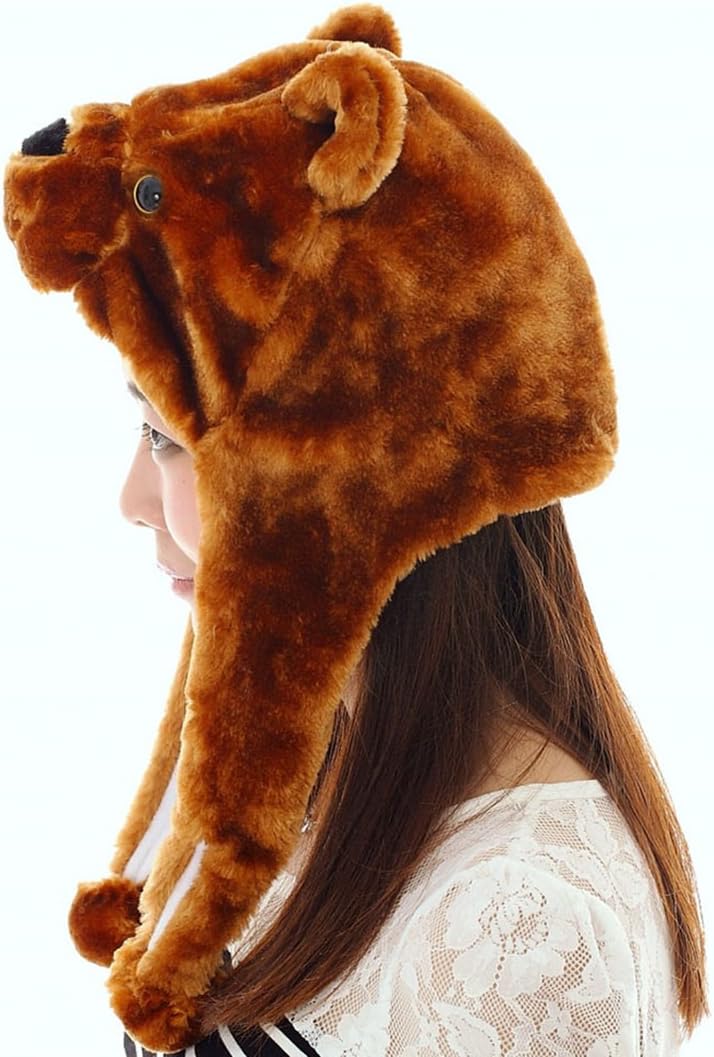 Unisex Winter Plush Ear Flap Animal Hats - Image 2