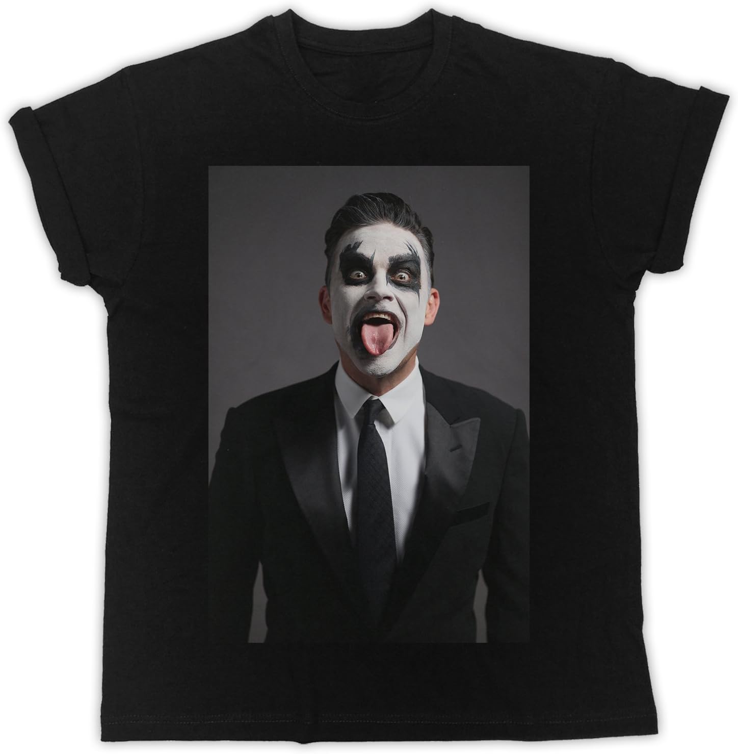 DaffyRobbie Williams Funny Face Funny Gift Designer Unisex T-Shirt, Black, S