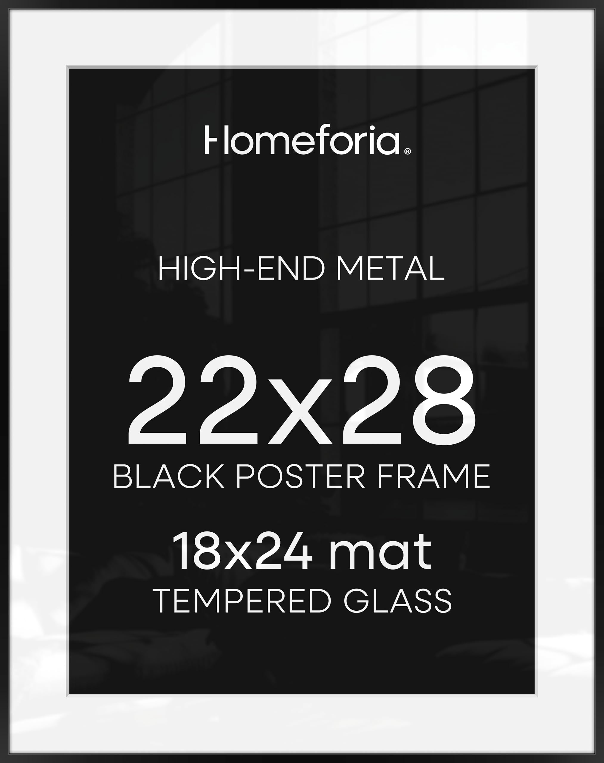 Amazon.com - Homeforia 22x28 Poster Frame Black, High End Metal 22