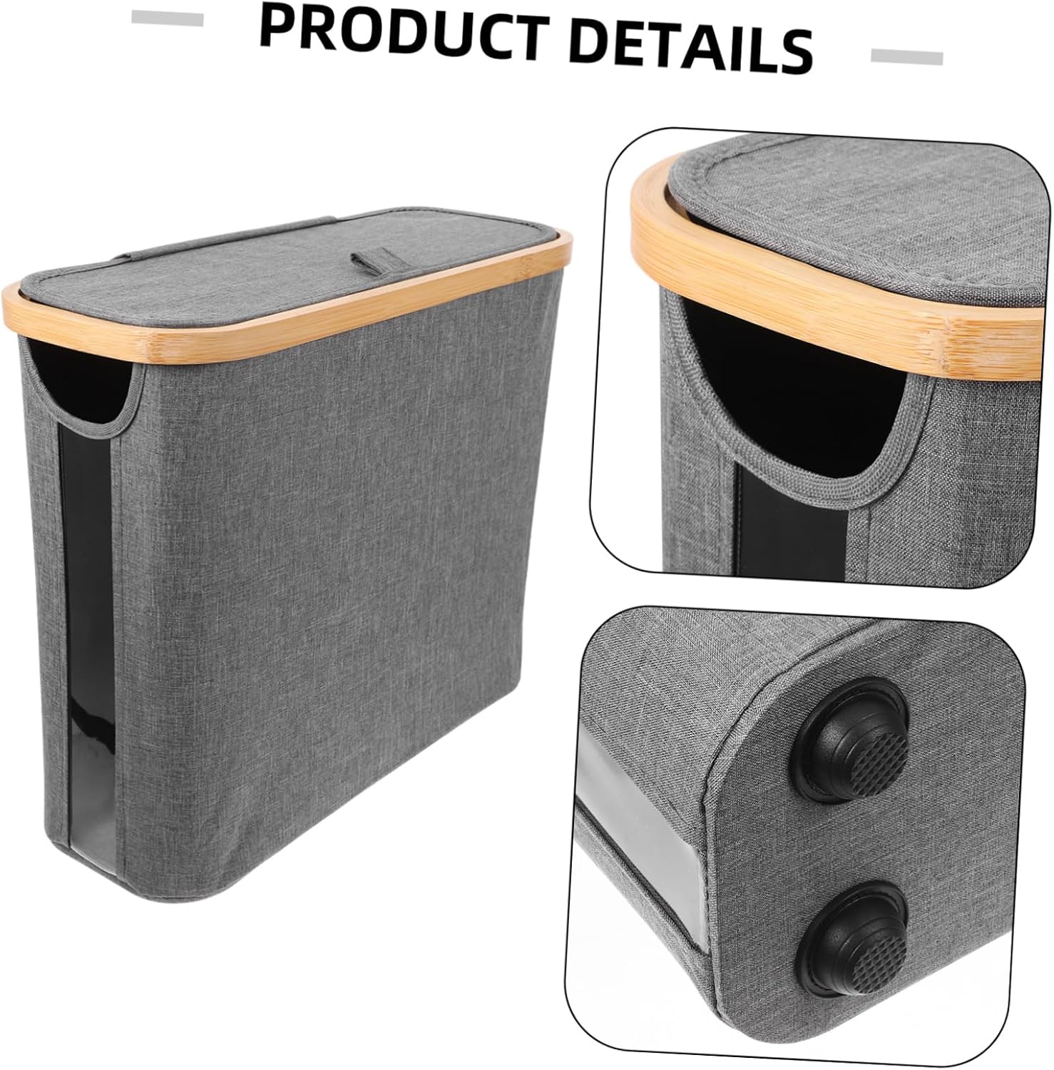 POPETPOP Fabric Toilet Paper Storage Basket Durable and Water-Resistant Organizer for Bathroom Kitchen and More Capacity with Functional Design Easy to Install Gray