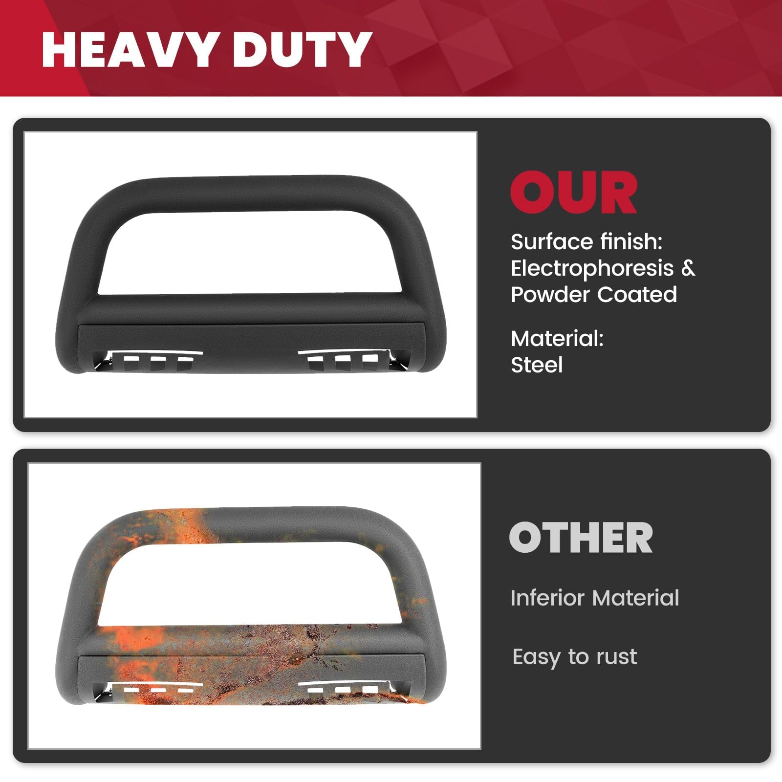 HECASA Bull Bar Compatible with 2022-2025 Nissan Frontier 3