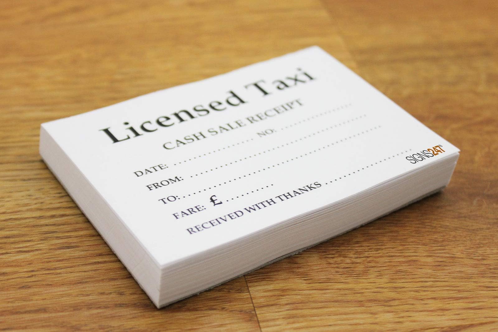 Taxi Receipts - 100 Sheet Pads Licensed Taxi Minicab Receipt Pads - x 2 (200 Sheets)