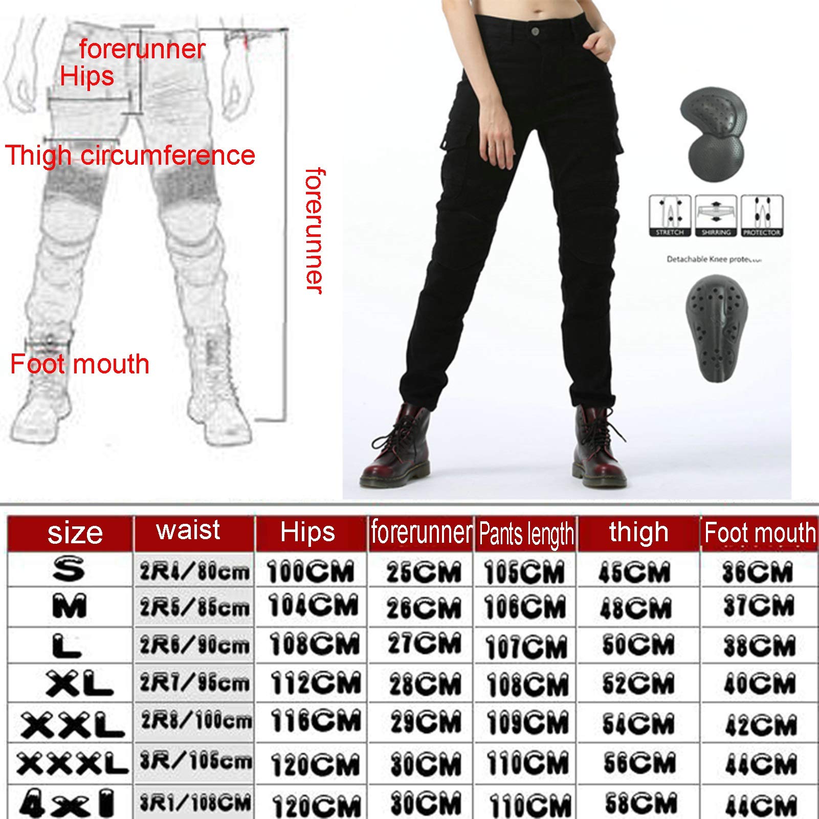 Pantalon de moto rembourré en peluche