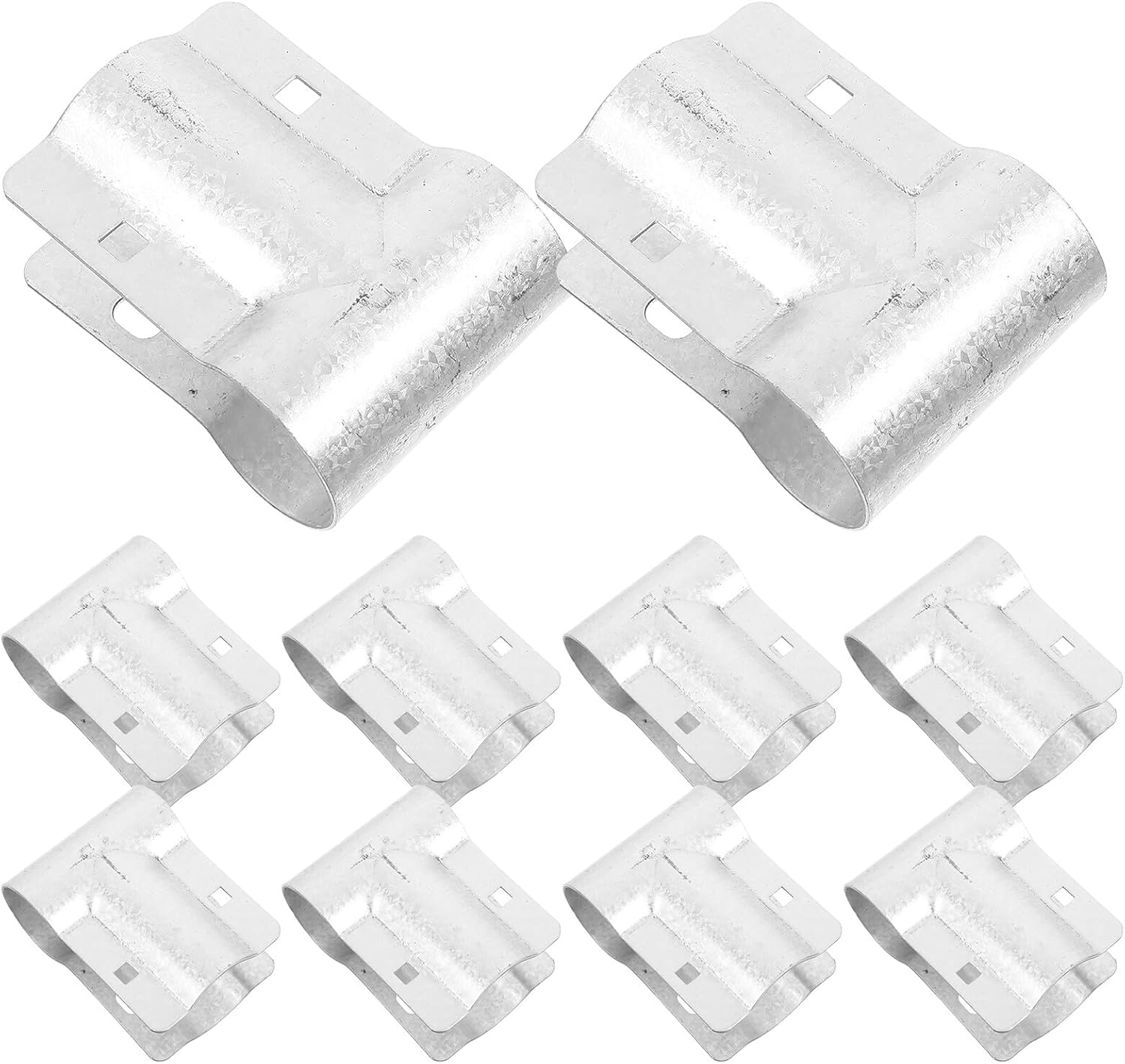 LABRIMP 10pcs T-shaped Greenhouse Rail Clamps Metal Pipe Rail Connectors for Φ32mm Tubes Heavy Duty 3-way Terminal T Clamp Clips for Greenhouse Frame Repair and Assembly