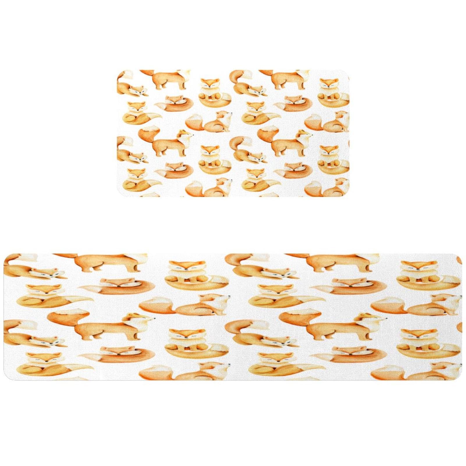 Tapete de cocina antideslizante VAPOKF evita resbalones alfombra lavable de zorros
