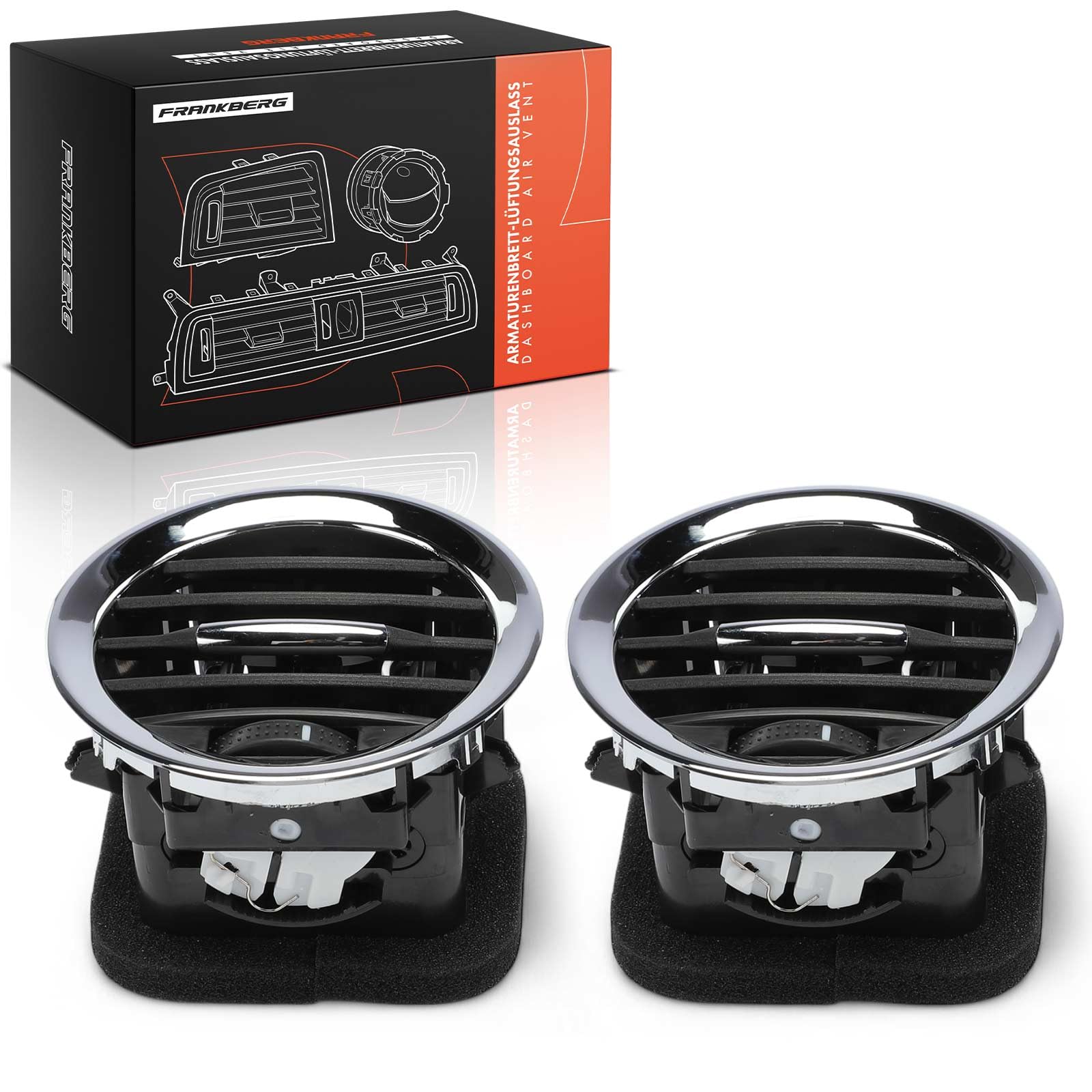 Frankberg 2x Bocchetta di Ventilazione Bocchette di uscita dell'aria Anteriore Compatibile con Corsa D S07 Adam M13 Adam Corsa D Furgone/Compatto S07 Replace# 13417366