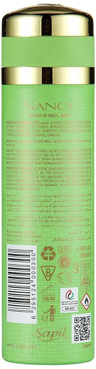 Sapil Nancy Green - Deodorant Spray for Women - Scented Deodorant for Long-Lasting Odor Protection - Floral, Fruity, and Musky Deodorant Spray - Keeps You Fresh and Odor Free All Day - 6.76 oz