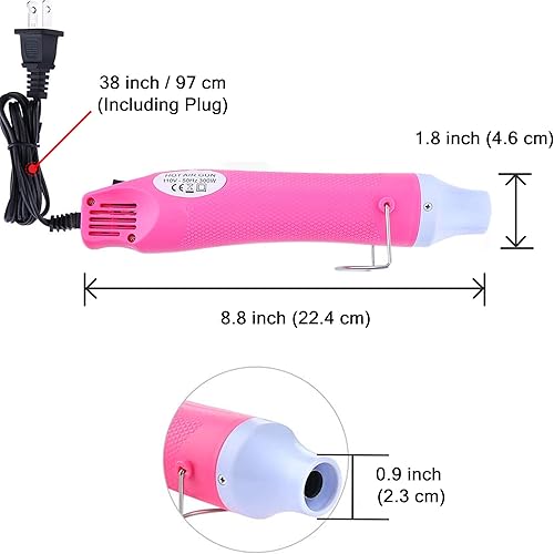 Vista 5 de Herramienta de eliminación de burbujas para resina epoxi y arte acrílico, vasos de purpurina para bricolaje, pistola de calor especialmente diseñada