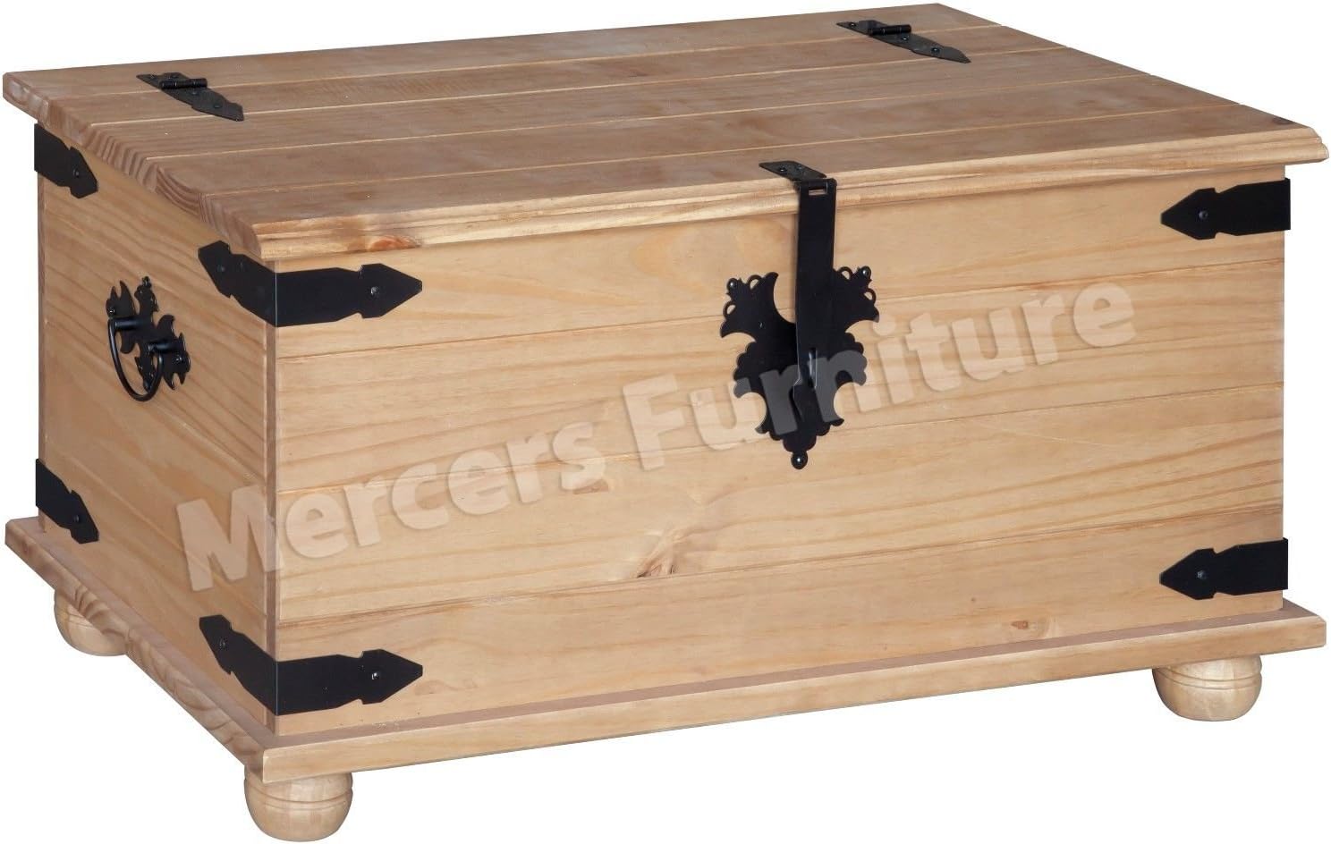 Mercers Furniture Trade Corona Grey Wax Blanket Box Amazon.co.uk