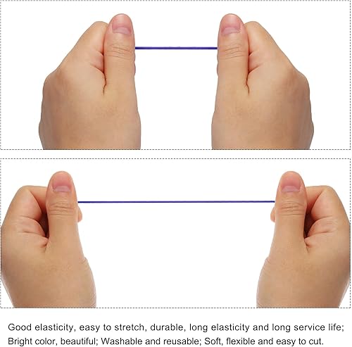 Vista 508 de PATIKIL Cuerda elástica elástica de 1/8 pulgadas, 11 yardas (0.118 in x 32.8 ft), color verde militar para manualidades, correas de gancho