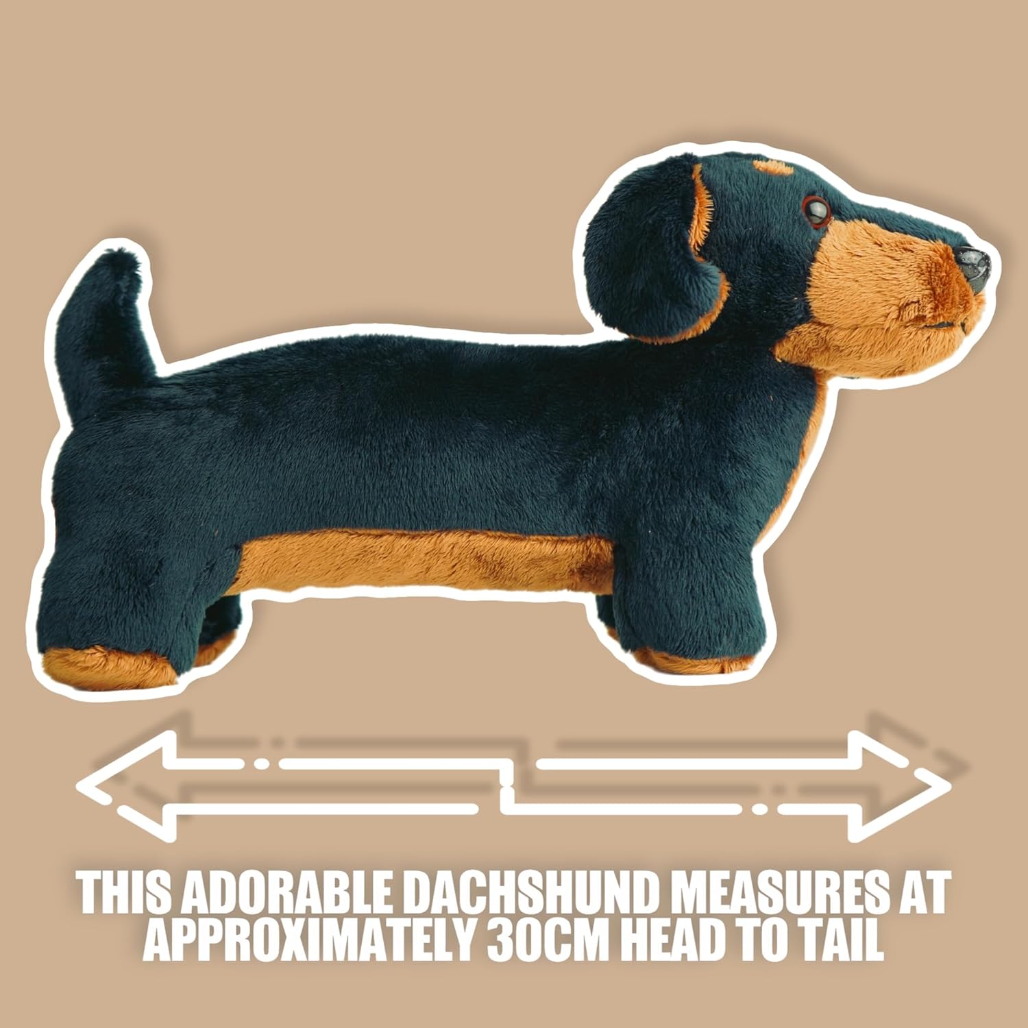 Sausage Dachshund Plush Toy 30cm Soft Stuffed Animal - Image 7